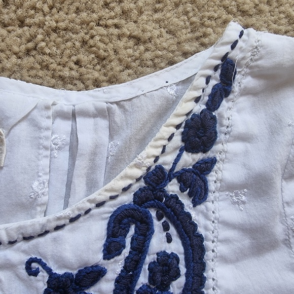 Odd Molly Sz 1 (Small) Blouse Tunic Embroided 100% Cotton - Picture 12 of 12